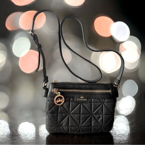 Juicy Couture l 2-piece Lot l Animal Print Scarf/Wrap l Black Cross-body Purse - Picture 12 of 16